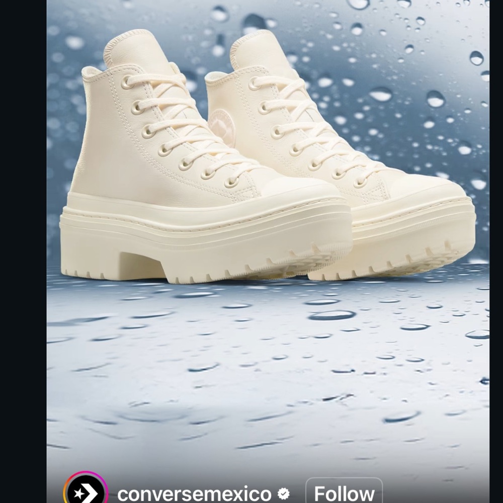🌸Chuck Taylor Women’s Leather Lugged  High Tops size 9 - Picture 5 of 12
